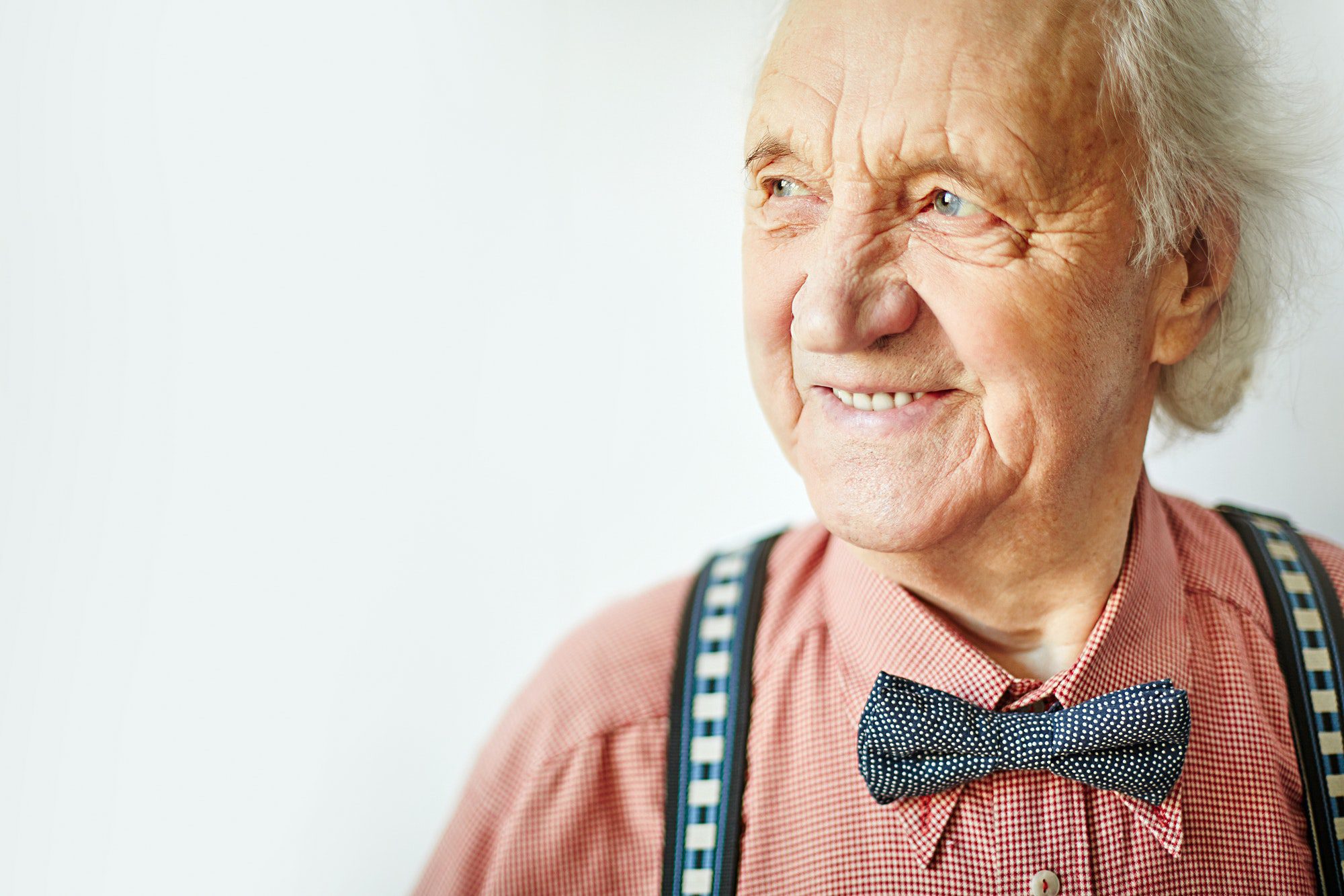 Senior man happy to be of medicare enrollement age.